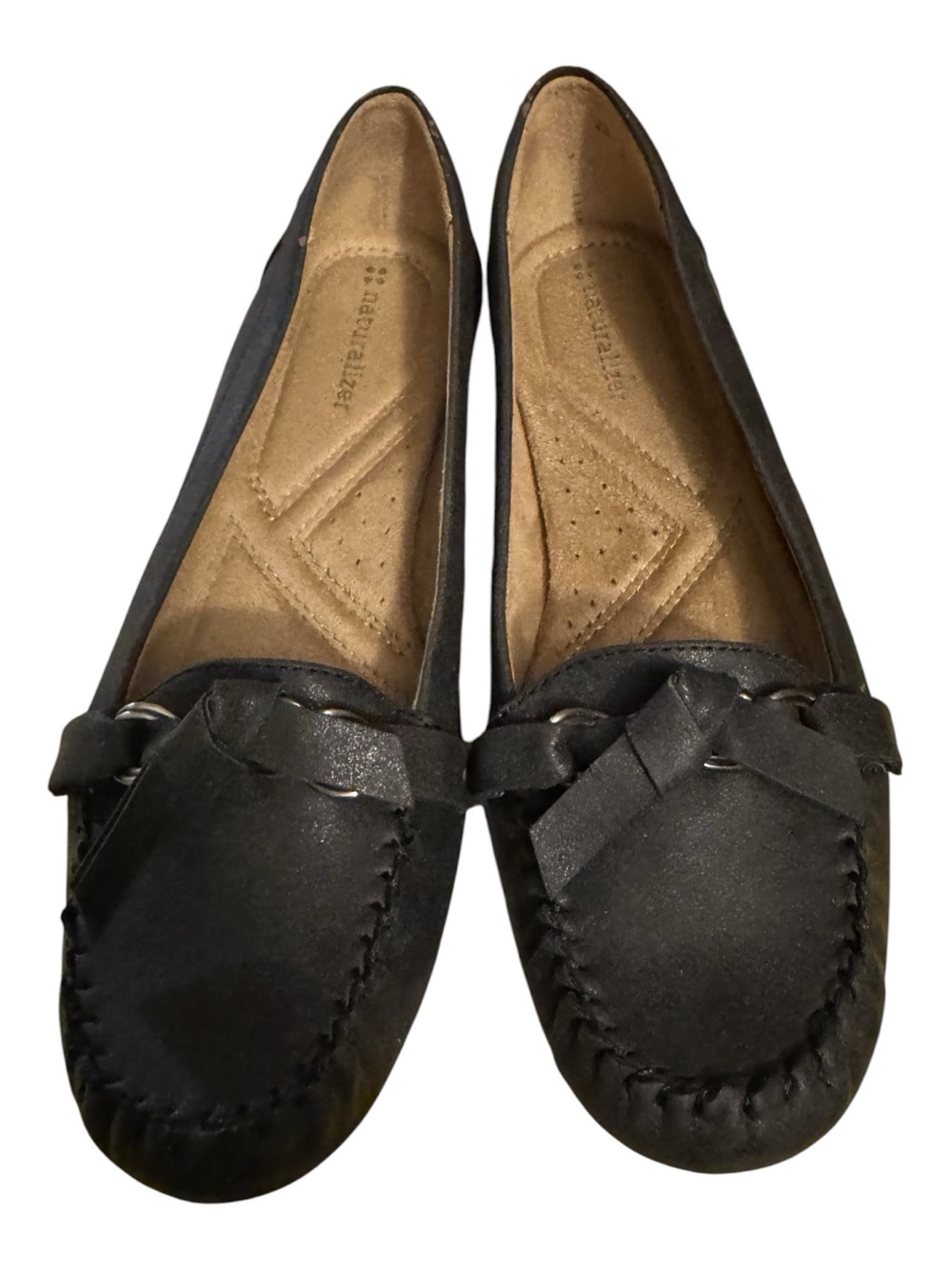 Naturalizer Richelle Loafers Flats Womens 8.5M Gold Fleck Comfort Moccasins NIB